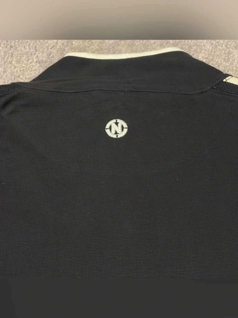 Nautica Jeans Co Men’s Black Pullover Quarter Zip Size 2XL